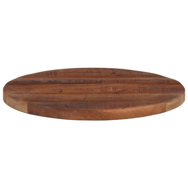 Tischplatte Ø 50x3,8 cm Rund Altholz Massiv
