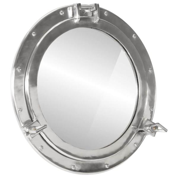 ARDEBO.de - Bullaugen-Spiegel Wandmontage Ø50 cm Aluminium und Glas
