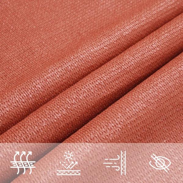 Sonnensegel 160 g/m² Terrakottarot 5x6 m HDPE