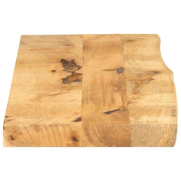 Tischplatte 110x20x3,8 cm Baumkante Massivholz Raues Mangoholz