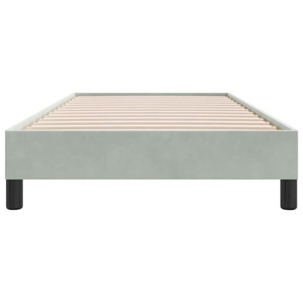 Bettgestell ohne Matratze Hellgrau 90x220 cm Samt