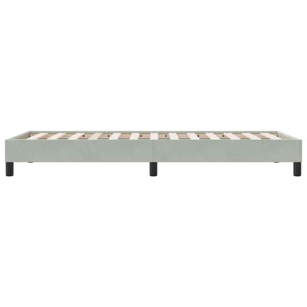 Bettgestell ohne Matratze Hellgrau 90x220 cm Samt