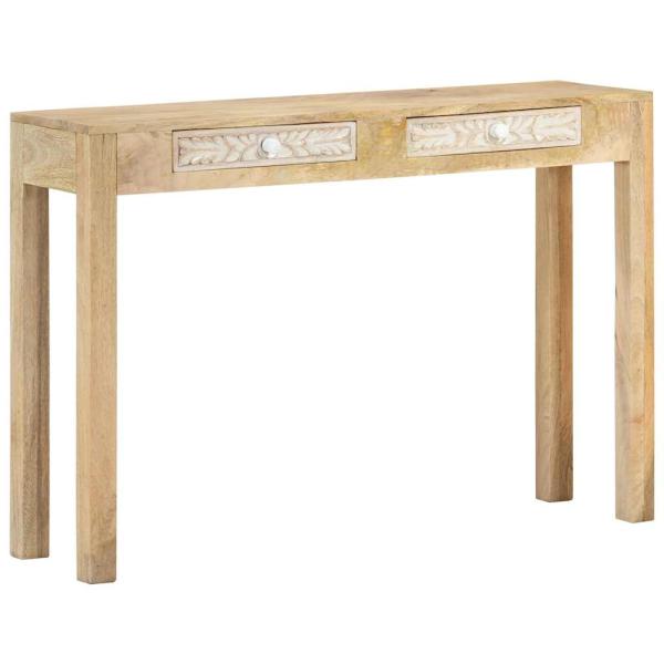 ARDEBO.de - Konsolentisch 110x30x75 cm Gebleichtes Massivholz Mango