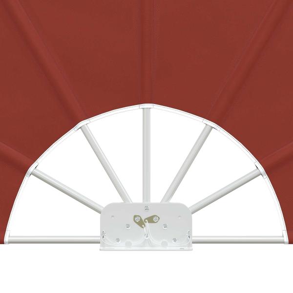 Faltbarer Terrassen-Seitenfächer Terracotta-Rot 200 cm