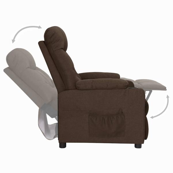 Relaxsessel Dunkelbraun Stoff