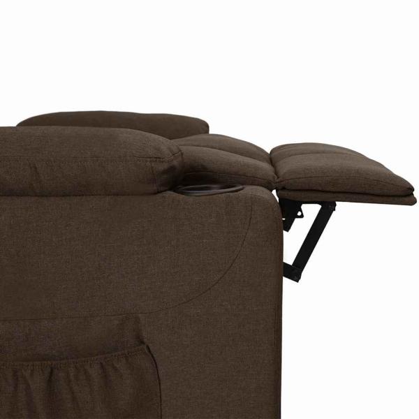 Relaxsessel Dunkelbraun Stoff