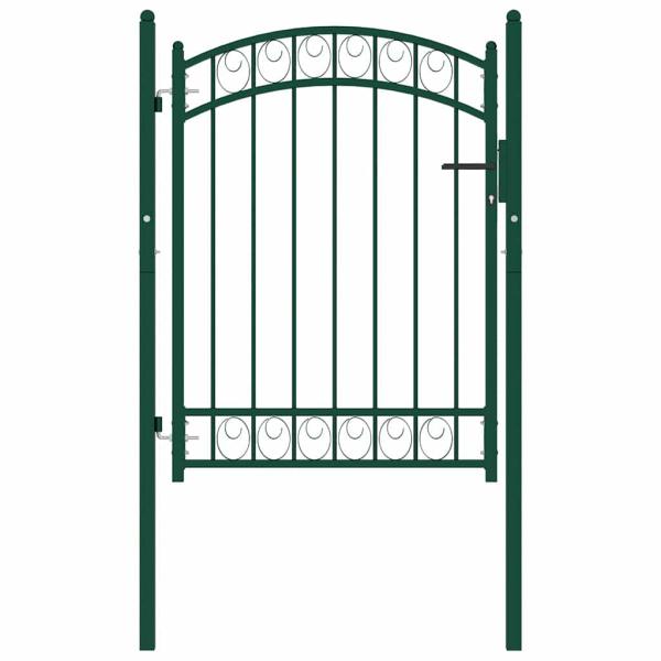 Hekpoort EMMEN met gebogen bovenzijde staal 100x98,5 cm groen