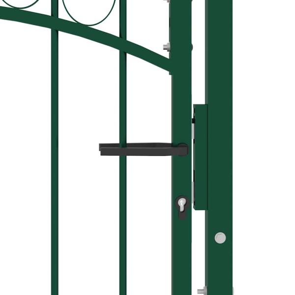 Hekpoort EMMEN met gebogen bovenzijde staal 100x98,5 cm groen