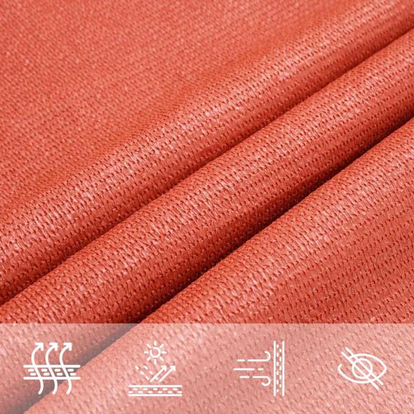 Sonnensegel 160 g/m² Terrakottarot 6x7 m HDPE