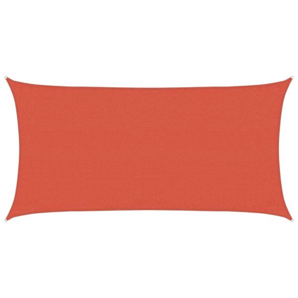 Sonnensegel 160 g/m² Terrakottarot 3x6 m HDPE