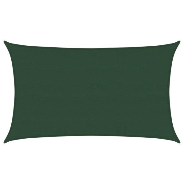 Sonnensegel 160 g/m² Dunkelgrün 5x8 m HDPE