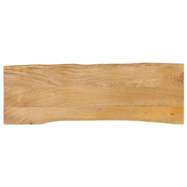 ARDEBO.de - Tischplatte mit Baumkante 110x40x2,5 cm Massivholz Mango