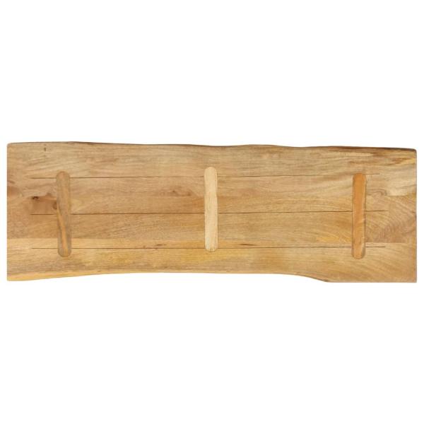 Tischplatte mit Baumkante 110x40x2,5 cm Massivholz Mango