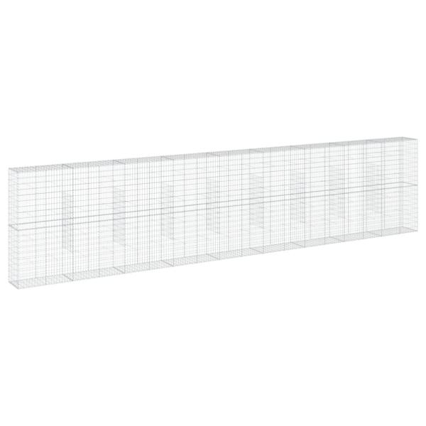 Gabione mit Deckel 900x50x200 cm Verzinktes Eisen
