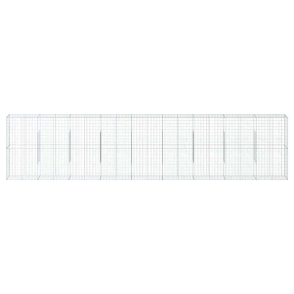 Gabione mit Deckel 900x50x200 cm Verzinktes Eisen