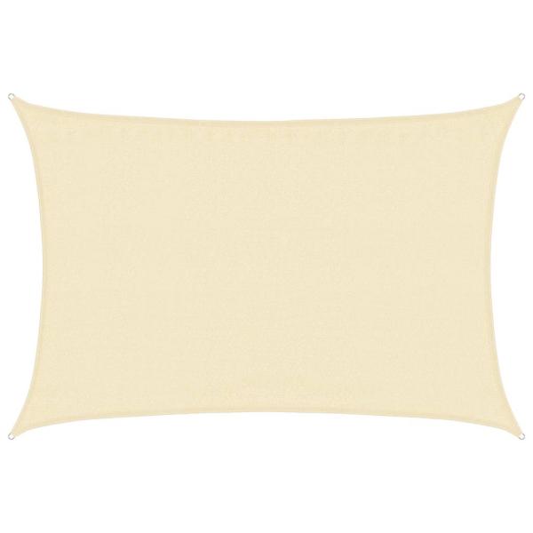 Sonnensegel 160 g/m² Creme 3,5x5 m HDPE