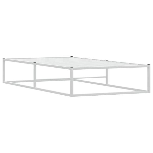 Bettgestell ohne Matratze Weiß 90x200 cm Metall