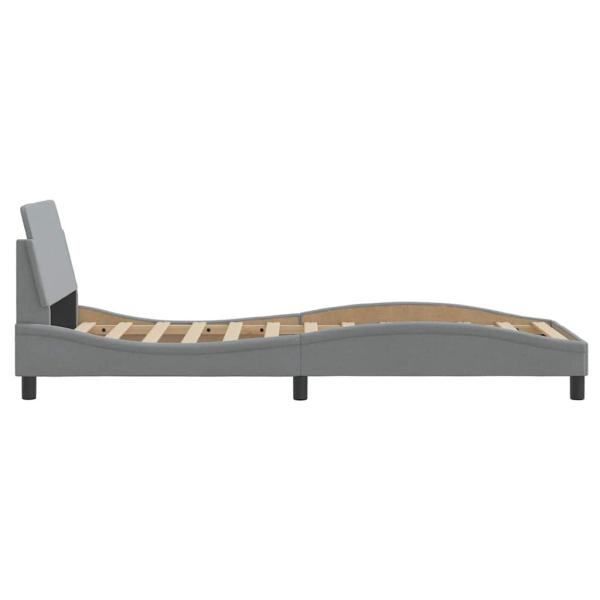 Bettgestell Dover Hellgrau 90x190 cm Stoff