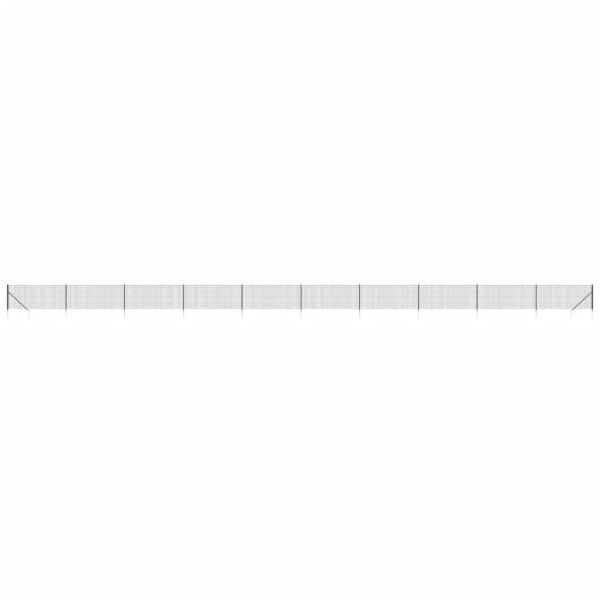 Maschendrahtzaun mit Bodenhülsen Anthrazit 1,1x25 m