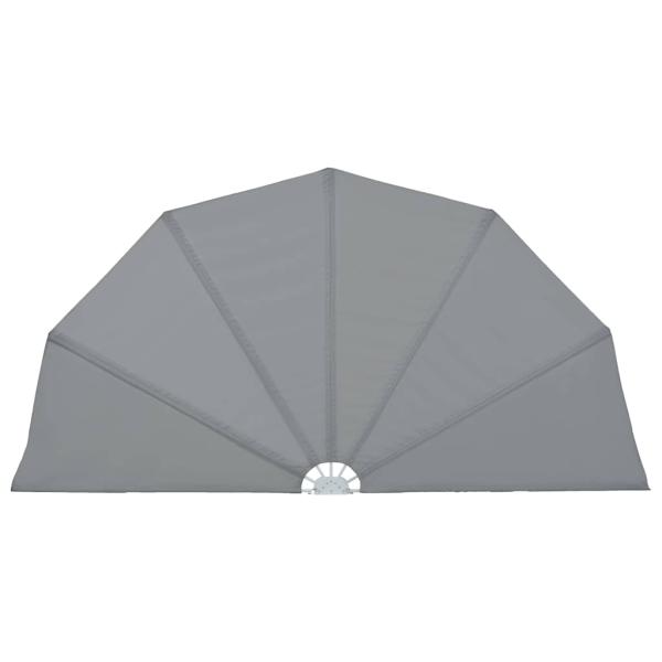Faltbarer Terrassen-Seitenfächer Grau 200 cm