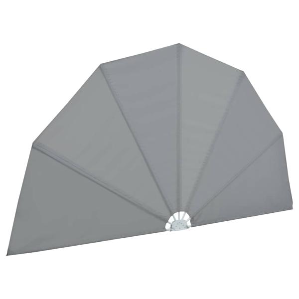 Faltbarer Terrassen-Seitenfächer Grau 200 cm