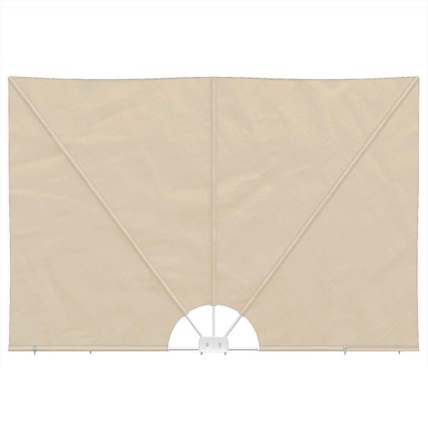 Faltbarer Terrassen-Seitenfächer Creme 300×200 cm