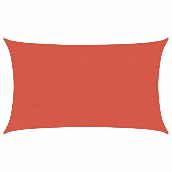 Sonnensegel 160 g/m² Terrakottarot 5x8 m HDPE