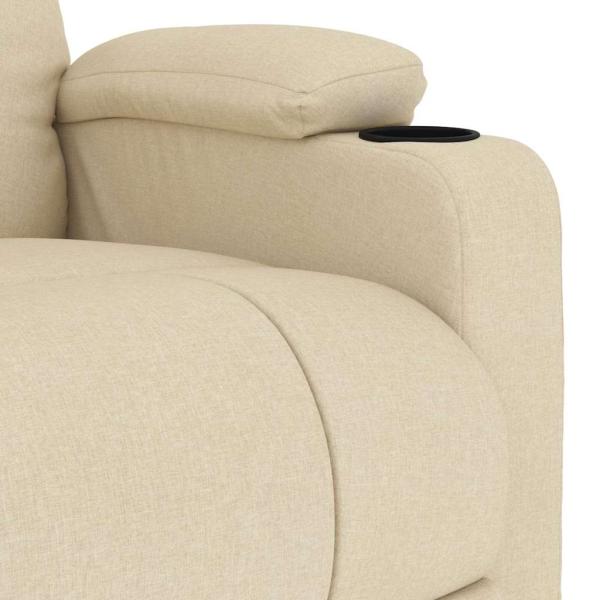 Massagesessel Creme Stoff