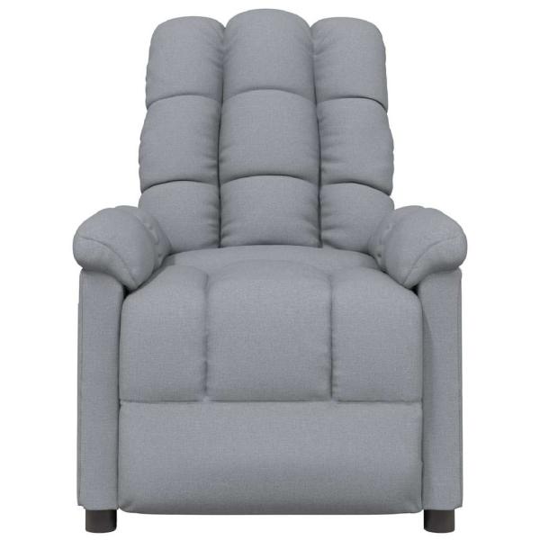 Massagesessel Hellgrau Stoff