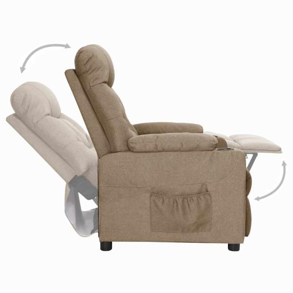 Relaxsessel Taupe Stoff
