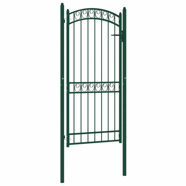 ARDEBO.de - Zauntor mit Gewölbter Spitze Stahl 102x136 cm Grün
