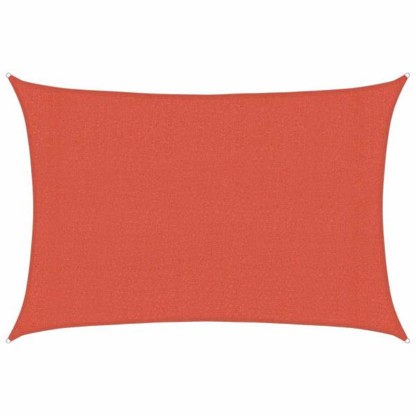 Sonnensegel 160 g/m² Terrakottarot 3x4 m HDPE