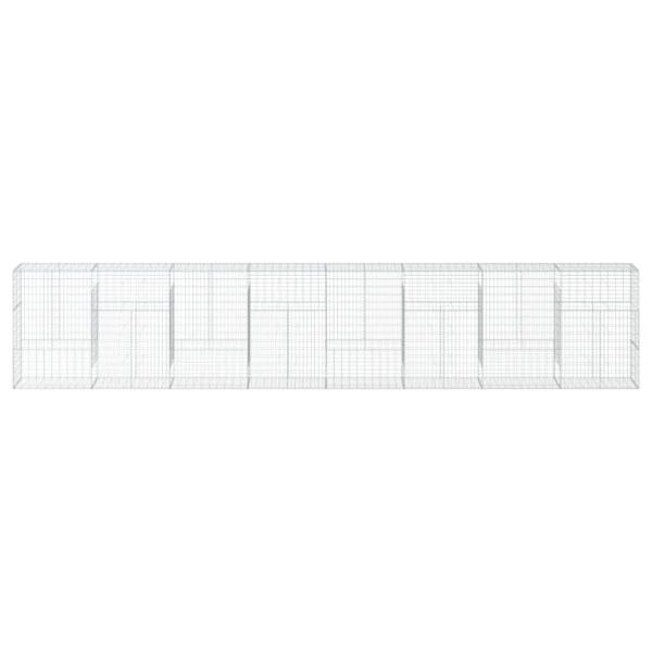 Gabione mit Deckel 800x50x150 cm Verzinktes Eisen