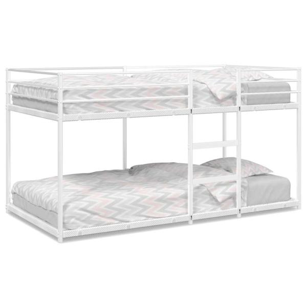 Etagenbett ohne Matratze Weiß 107x203 cm Stahl