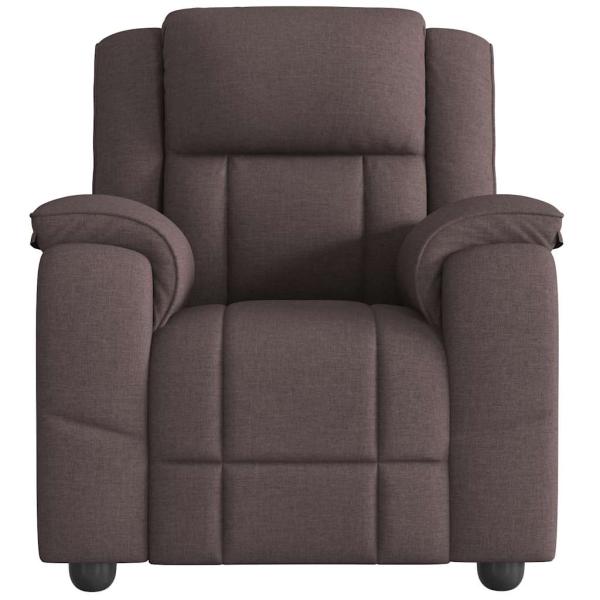 Massagesessel Dunkelbraun Stoff