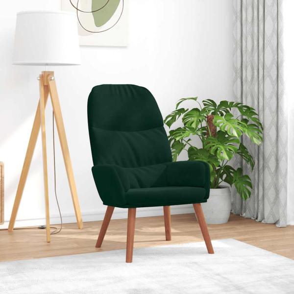 ARDEBO.de - Relaxsessel Dunkelgrün Samt