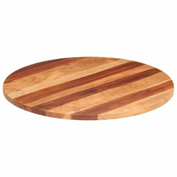 ARDEBO.de - Tischplatte Massivholz Akazie Rund 25-27 mm 80 cm
