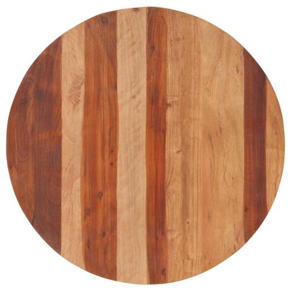 Tischplatte Massivholz Akazie Rund 25-27 mm 80 cm