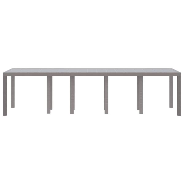 Gartentisch Hellgrau 300 x 100 x 73 cm Poly-Rattan