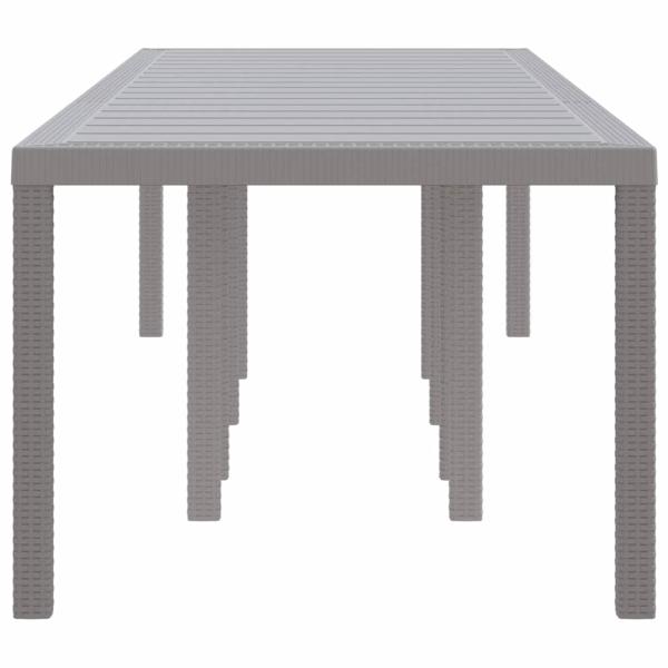Gartentisch Hellgrau 300 x 100 x 73 cm Poly-Rattan