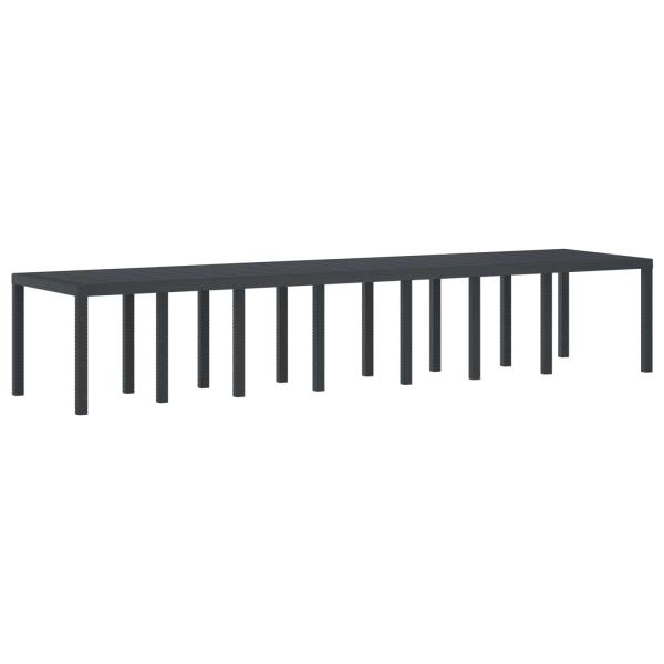 Gartentisch Anthrazit 400 x 100 x 73 cm Poly-Rattan
