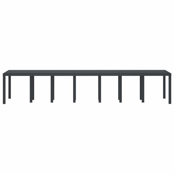 Gartentisch Anthrazit 400 x 100 x 73 cm Poly-Rattan