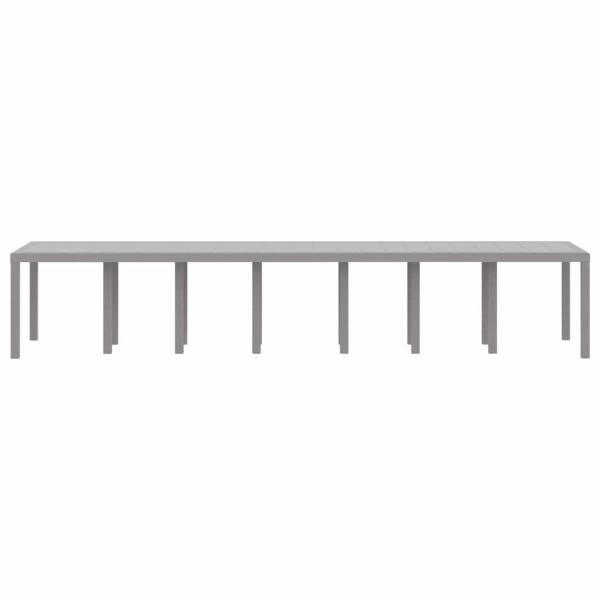 Gartentisch Hellgrau 400 x 100 x 73 cm Poly-Rattan