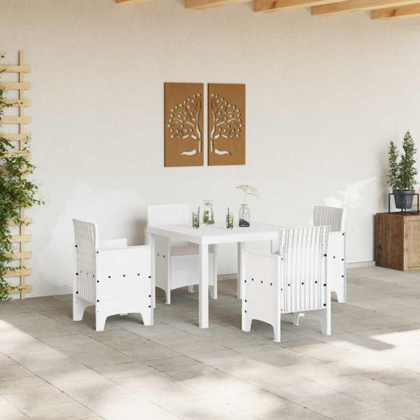 Garten Essgruppe 5 stk. Weiß Polypropylen