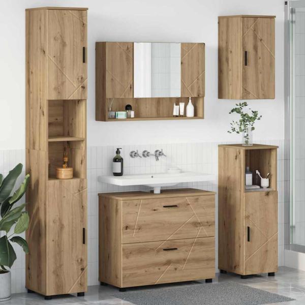 ARDEBO.de - Badezimmermöbel-Set 5 Stk. Artisan-Eiche 35 x 30 x 192 cm