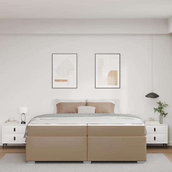 Bettrahmen Cappuccino 200 x 200 cm Stoff