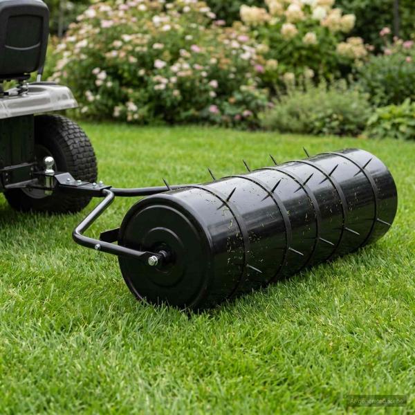 Garten Rasenwalze mit Aerator Klammern Ø 30 x 90 cm Stahl