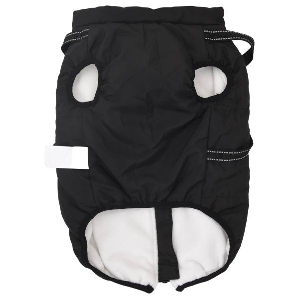 Hundemantel Schwarz L52 Fleece und Polyester