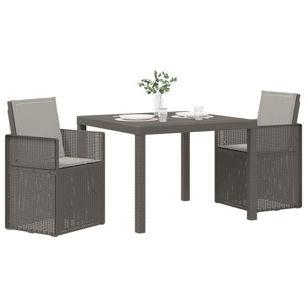 Garten Essgruppe 3 Stk. Hellgrau PP