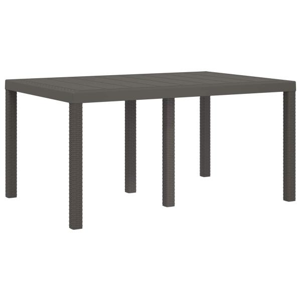 Garten Essgruppe 5 stk. Hellgrau und Creme PP